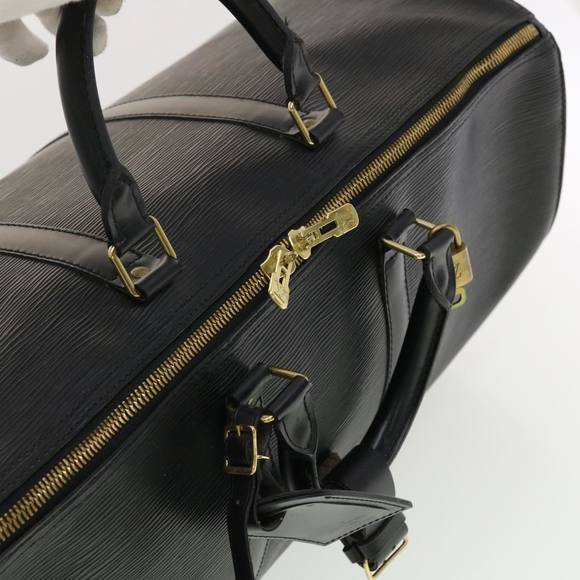 LOUIS VUITTON Epi Keepall 50 Boston Bag Noir M42962 LV Auth 40724 - Picture 6 of 16